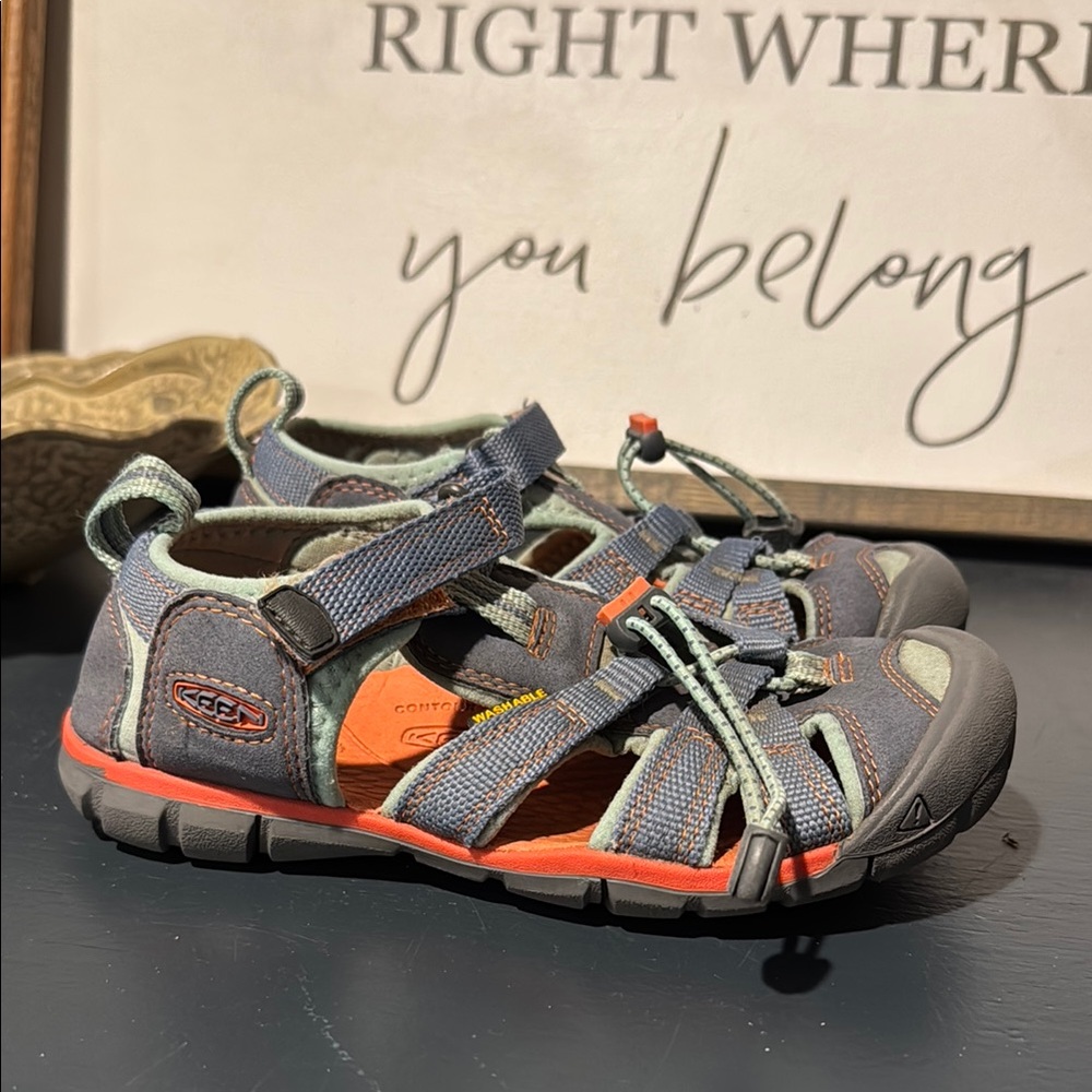 Kids Outdoor Sandals - Gray and Orange
